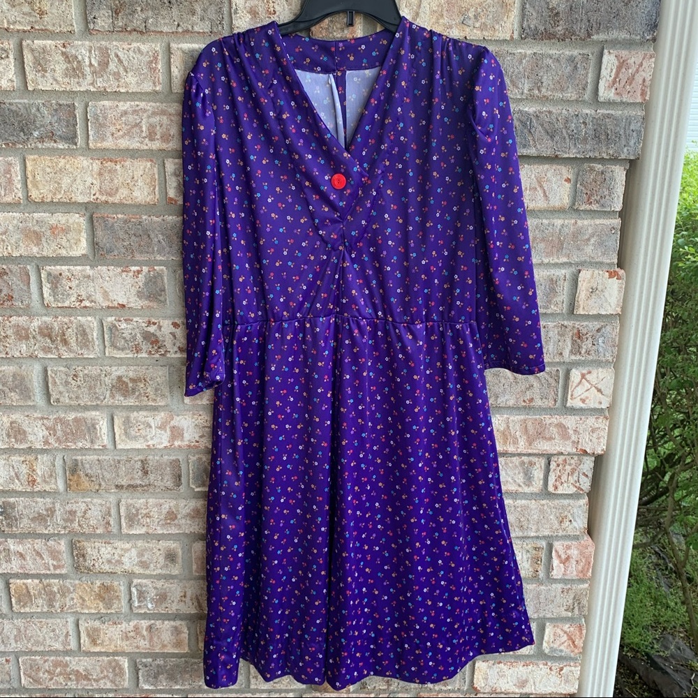 🍒💣 Homemade purple flowered dress